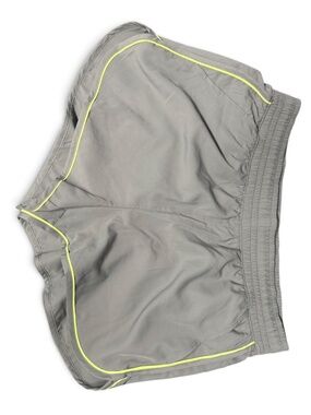 Athletic Works Gray Running Shorts Neon Green Trim Size M NWT